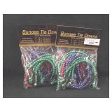 Two new 12 packs of assorted bungee tie downs