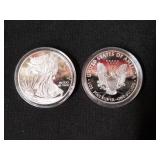 2 NOVELTY American Silver Eagle Coins *NOVELTY-