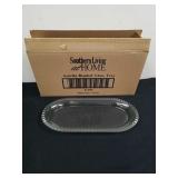 Southern Living Amelia beaded glass tray 15x 7 in