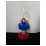 Vintage 18-in patriotic oil lamp