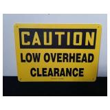 14 x 10-in plastic caution low overhead clearance