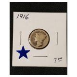 1916 Mercury Silver Dime *Please See