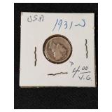 1931 S Mercury Silver Dime *Please See