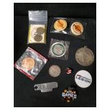 Various Coins, Medallions, Medals and Fun Items