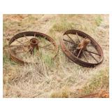 8- antique iron wheels