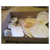 Assorted glassware, tea cups, dishes