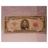 1963 Silver Certificate Five Dollar Bill