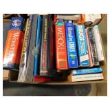 Box of books; Dictionary; medical info; diet