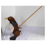 Vintage toy wooded moving penguin