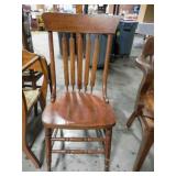 vintage wooden spindle chair 37" h x 16"