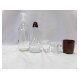 Clear Glass Hand Soap Dispenser & Clear Glass