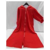 Size Large Red Hooded Sweatshirt Robe Full Zipper