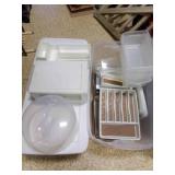 2 Plastic Storage Boxes with Lids / Organizers