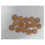 Indian Pennies; 15 count; 1900