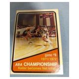 1972 TOPPS ABA CHAMPIONSHIP CARD