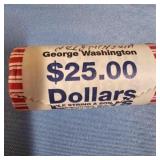 roll of George Washington $1 coins Presidential