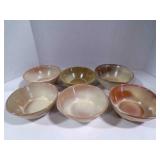 6 Frankoma Bowls