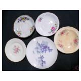 Floral and Grape Plates & Saucers