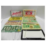 Vintage License Plates and License Holders