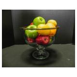 Gold Rim Footed Fruit Bowl