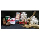 Christmas Dï¿½cor - ornaments, Santa mug, Brass Deer