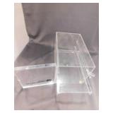 16" X 9" X 9" Acrylic Box with Hinged Door 1 Shelf