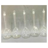 5 Vintage Glass 500 ML Flat Bottom Boiling