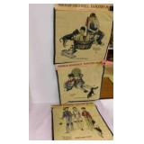 17" X 17" Norman Rockwell Tapestry Panels (3)