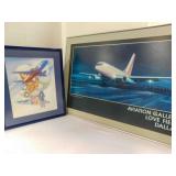 17" X 21" Framed 1991 Southwest Airlines 20 Year