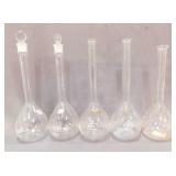 5 Vintage Glass 200 ML Flat Bottom Boiling