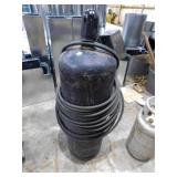 Black Stand Up Tank, 46" h x 15" diameter