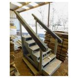 Wooden Stairs with rails