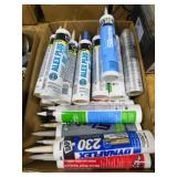 1 box, assorted Dap, caulking, sealer