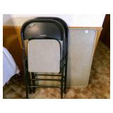 Vintage METAL card Table, 2 Samsonite Chairs