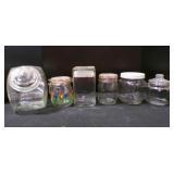 Variety of Vintage Glass Canisters