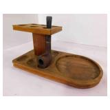 Vintage wood Smoking Pipe Stand 6 Pipe Display