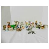 Variety of Vintage Figurines and Mini Silverware