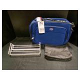 Wire Rack, Toiletry Bag, & Soft sided Travel Bag