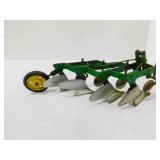 1950s Metal Mini John Deere 4 Bottom Mounted Plow