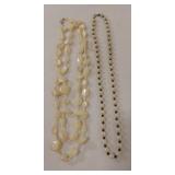 2 Vintage Necklaces 23" and  44"