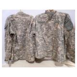 2 Camo Military Jackets Large Long