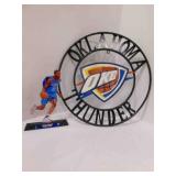 18" Vintage Metal OKC Thunder Sign Dï¿½cor