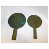 2 antique Japanese handheld mirrors (no mirrors)