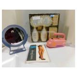 beauty set; mirror; shaver; panty hose