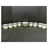 8) Noritake Bone China Saucers, 8) Cups