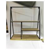 3- Tier Wood/Metal Wall Display Shelf