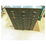 Metal Cabinet w/27 Drawers - 30ï¿½" Wide X 13ï¿½"