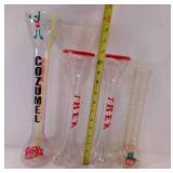 (4) Yard Cups - (2) Trek w/ Lids And Straws &