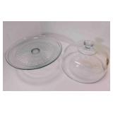 12" Pedestal Cake Plate with Glass Cover