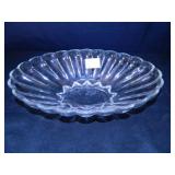 Large Glass Serving Bowl - Oblong shaped